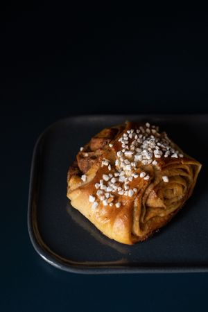 Homemade cinnamon rolls with Finnish cardamom at Bean Fifteen Espressobar in Berlin
