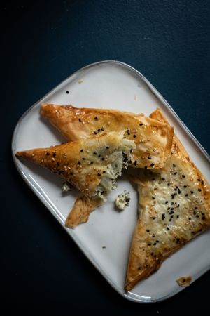 Greek Spanakopita with BIO Feta and Spinach at Bean Fifteen Espressobar in Berlin