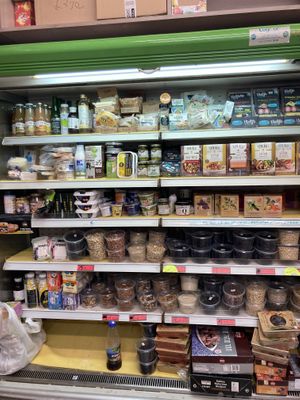 Variety of began cheese, vegan egg, tofu etc  at Teva Givatayim - טבע גבעתיים  in Givatayim