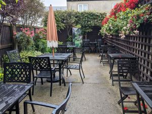 This is the garden outside  😉 at The Egg & Spoon in Filey