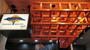 Stall front at Naked Earth Cafe in Central Singapore