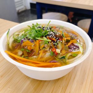 No chik noodles $10.50 at Naked Earth Cafe in Central Singapore