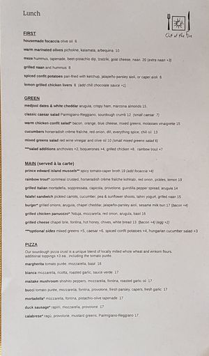 Menu 2 at Out of the Fire in Easton