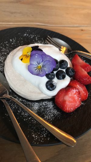 Vegan pavlova  at Aurora Holidays in Utsjoki