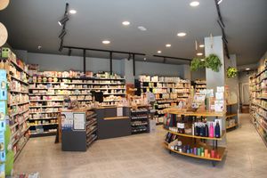 Inside-vitamins, cosmetics, body care items at La Platanera in Lanzarote