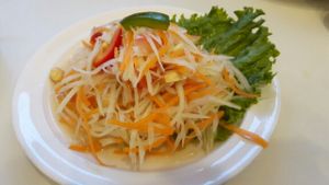 papaya salad  at Bangkok Thai Food in Parksville