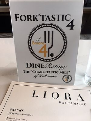 The Fork'tastic Four Dine Rating at Liora-Baltimore. at Liora in Baltimore