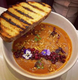 Butternut squash soup￼ #Veganuary at Liora in Baltimore