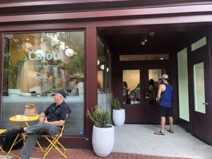 Outside seating  at Cajou Creamery in Baltimore