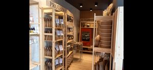 Shop view (inside). Cold pressed oils: flaxseed, hemp. at Smilgių šeimos ūkis in Marijampole