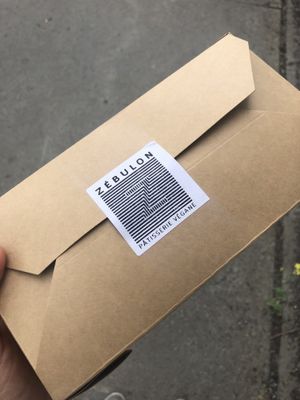 Cake box at Pâtisserie Zébulon in Montreal