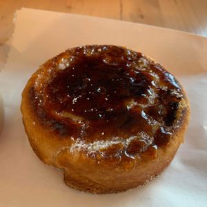 vegan brioche crème brûlée  at Pâtisserie Zébulon in Montreal