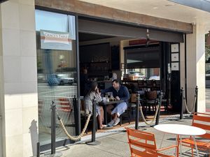 Great open air wall makes for fresh feelingg  at Grace's Table in Napa
