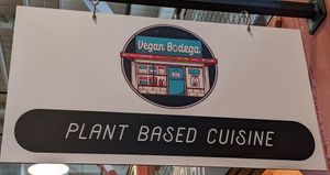 Vegan Bodega sign at Vegan Bodega in New Britain