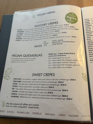 Menu  at Naleśnikarnia Gramofon in Poznan