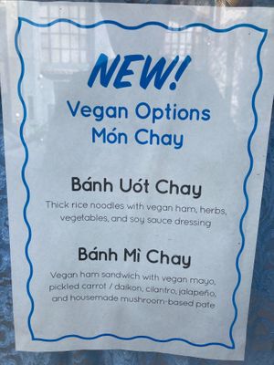 Two good vegan options at Mộng Thu Cafe in San Francisco