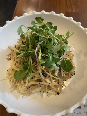 Burdock noodle salad.  Loved it.    at Mothers Table in Seoul