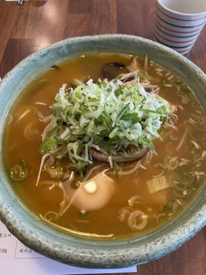 Spicy rice soup had such a clean flavor.   Amazing    at Mothers Table in Seoul