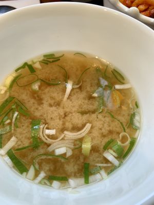 Miso side soup, yum!  at Mothers Table in Seoul