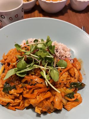 Rice soy meat   at Mothers Table in Seoul