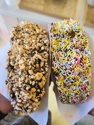 Choco taco with nuts and with sprinkles at Kate's Ice Cream in Portland