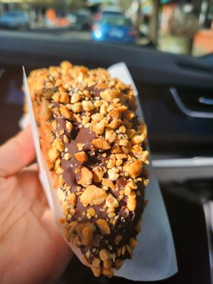 Choco taco with nuts at Kate's Ice Cream in Portland
