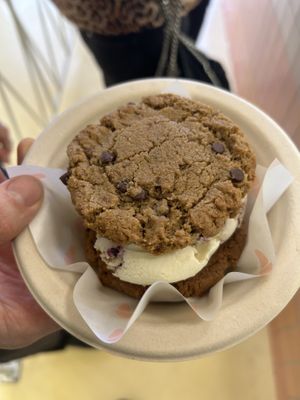 Quick made custom ice cream sandwich   at Kate's Ice Cream in Portland