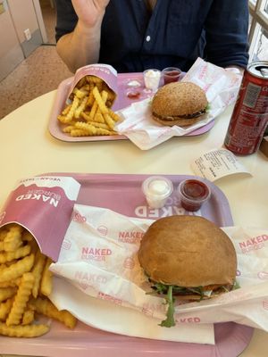 Little Italy and Classic burger and chips  at Naked Burger - 6ème in Paris