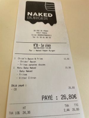  at Naked Burger - 6ème in Paris