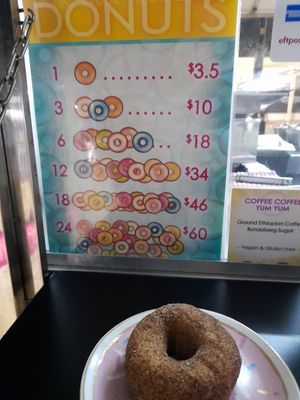 Options at OMG Decadent Donuts in Surfers Paradise