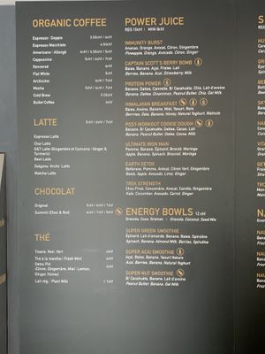 Menu at Arctic in Verbier