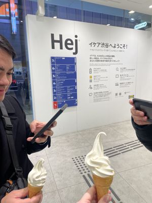 Ice cream cone  at IKEA - Shibuya in Tokyo