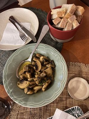 mushroom starter- so yummy  at Santo Seitan in Sao Miguel