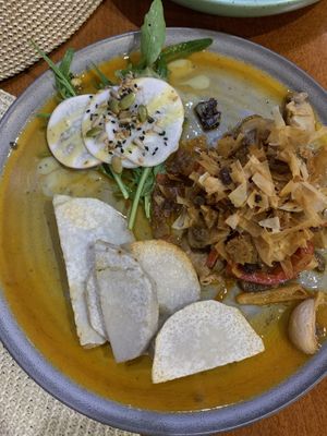 Seitan yam and mushrooms in regional sauce   at Santo Seitan in Sao Miguel