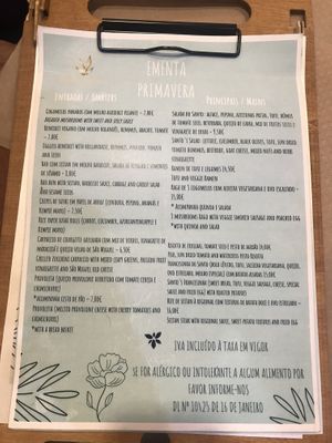 Menú as at May 2023  at Santo Seitan in Sao Miguel