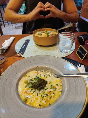 Pea Risotto  at Santo Seitan in Sao Miguel