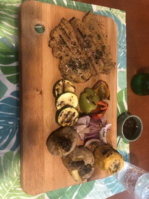 Seitan steak  at Santo Seitan in Sao Miguel