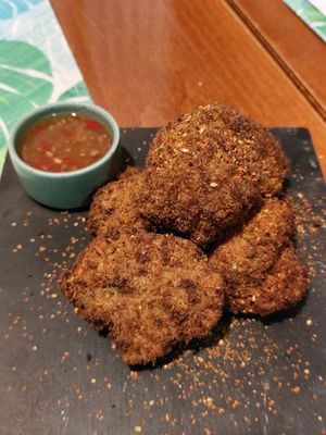 Breaded mushrooms at Santo Seitan in Sao Miguel