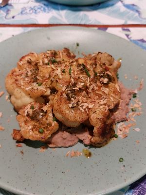 Cauliflower steak at Santo Seitan in Sao Miguel