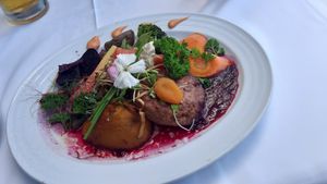 Vegan burger at Sea View in Porto Moniz