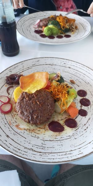 Vegan burger  at Sea View in Porto Moniz