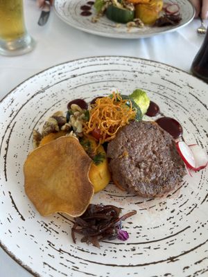 Vegan burger  at Sea View in Porto Moniz