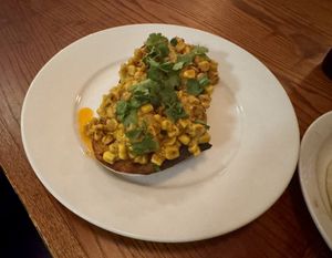 Curried Sweetcorn on Toast  at Sylvan in Glasgow