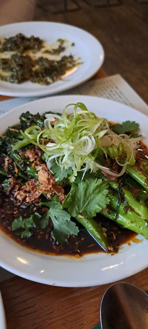 Broccoli in black bean sauce at Sylvan in Glasgow