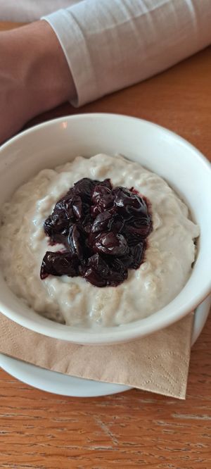 Coconut rice pudding at Sylvan in Glasgow