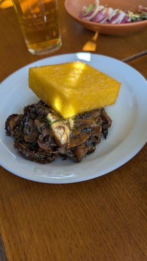 Polenta with mushrooms at Sylvan in Glasgow