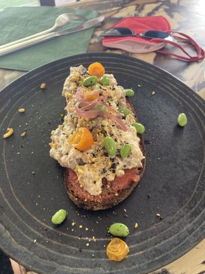 Tofu scramble  at La Mujer de Verde in Mallorca