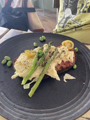Egg scramble at La Mujer de Verde in Mallorca