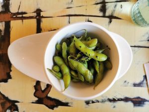 Edamame at La Mujer de Verde in Mallorca