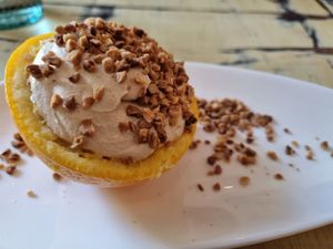 Dessert at La Mujer de Verde in Mallorca